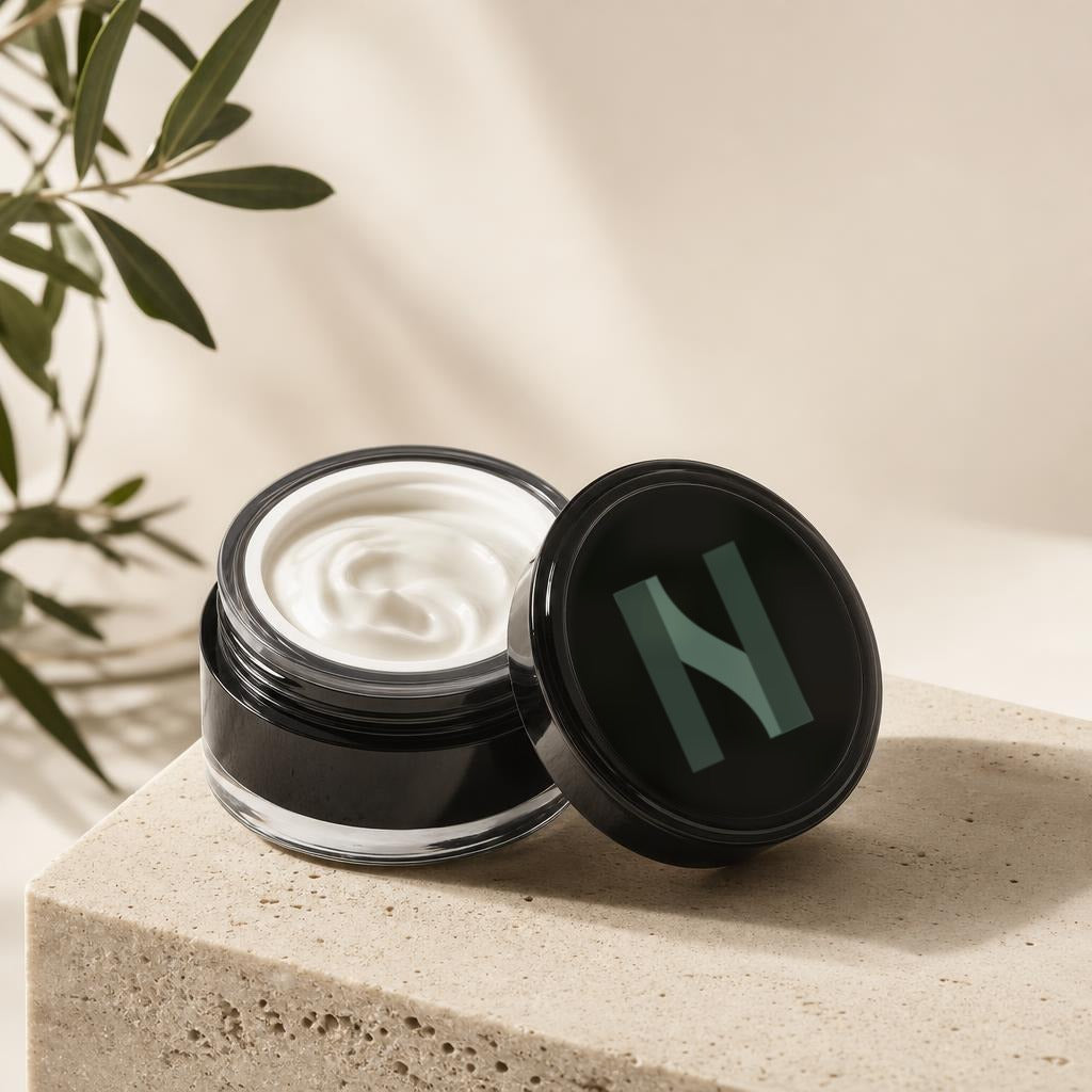 Crème contour des yeux Active ouverte, montrant la texture de la crème